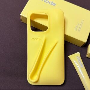 RHODE Yellow Phone Case With Rhode Lemontini Lip Peptide. NIB - NEVER USED